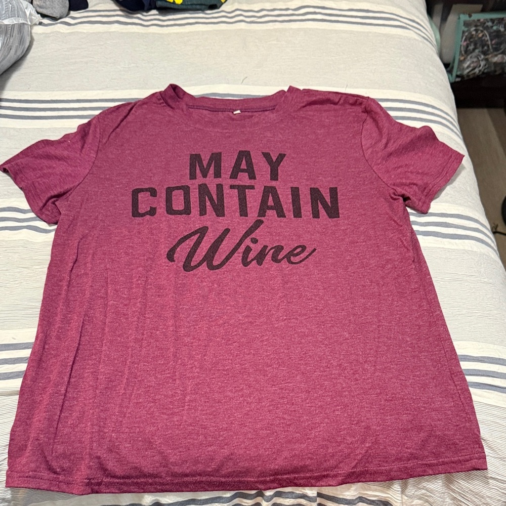 Amazon Maroon Graphic Tee - May Contain Wine